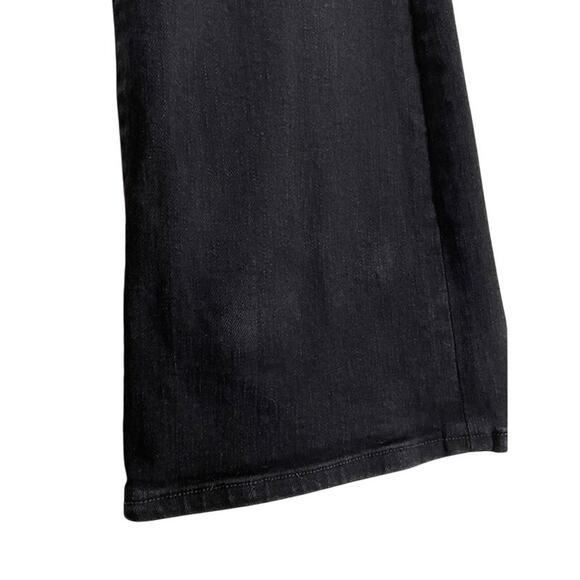 7 FOR ALL MANKIND Portia High Rise Megaflare Jeans Ludlow Black Sailor Buttons - Picture 7 of 16